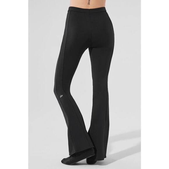 Alo Yoga High-Waist Zip It Flare Leggings Black Sculpting Stretch Size S NEW - Picture 4 of 16